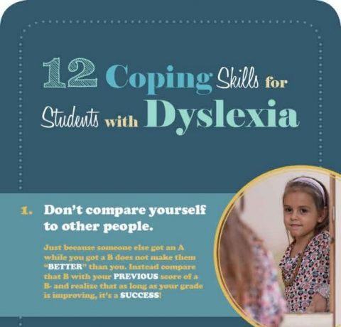 12 Coping Skills for Dyslexia Infographic