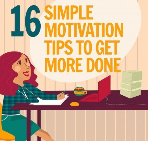 16 Simple Motivation Tips to Get More Done Infographic