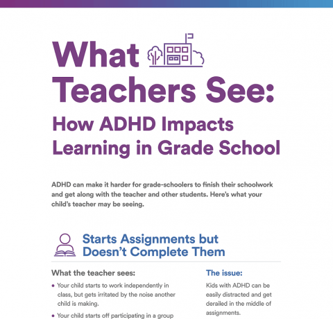 How ADHD Impacts Learning in Grade School Infographic